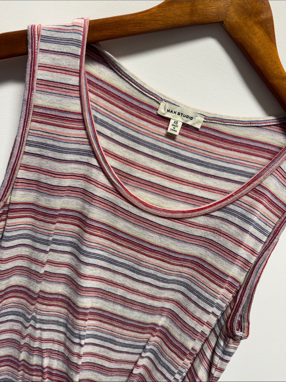 Max Studio Multicolored Striped Sleeveless Tank Top